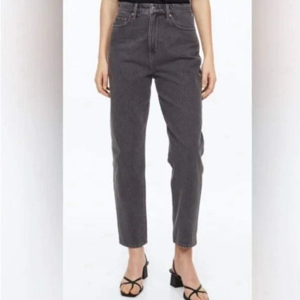 Black H&M Ultra High Rise Mom Jean
